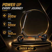 KuKirin G2 Elektrikli Scooter 800W 48V 15Ah 10 İnç Katlanabilir Arazi Tipi Ulaşım E-Scooter'ı