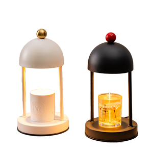 Lampes de table en forme de dôme, lampe électrique à cire fondante, petite veilleuse, bougie parfumée de luxe, parfum métallique AU - Product Image 1