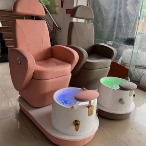 Sillón de Pedicura Eléctrico con Hidromasaje Gris, Spa para Pies - Product Image 1