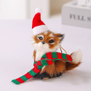 Plush Simulation <strong>Christmas</strong> Hat <strong>Fox</strong> Simulation Plush <strong>Fox</strong> Lanyard Toy <strong>Christmas</strong> Pendant <strong>Decoration</strong> - Product Image 6