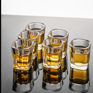<span class=keywords><strong>2.2</strong></span> oz temizle ağır taban Tequila Espresso Talavera kare Shot cam votka viski Tequila için özel Logo ile - Product Image 2