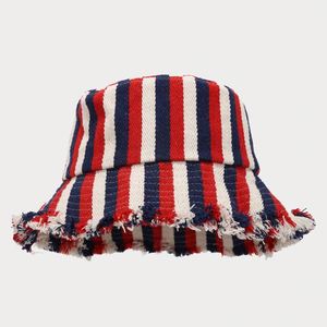 2024 New Korean Version Quilted Distressed Edged Bucket <b>Hat</b> Women Lady Autumn Popular Herringbone Sunshade Bucket <b>Hat</b> - Product Image 6