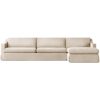Ensemble de canapés en L de luxe durable pour appartement, tissus haut de gamme, structure en bois massif, taille personnalisable, canapé de salon