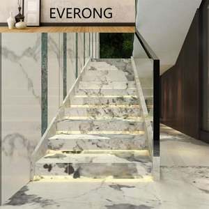 <span class=keywords><strong>Escaleras</strong></span> de mármol de losa de piedra sinterizada antideslizante escalones dúplex de Villa de lujo modernos personalizados - Product Image 6