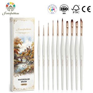 Set <span class=keywords><strong>di</strong></span> 10 <span class=keywords><strong>Pennelli</strong></span> Professionali <span class=keywords><strong>per</strong></span> Pittura, <span class=keywords><strong>Pennelli</strong></span> in Nylon <span class=keywords><strong>per</strong></span> <span class=keywords><strong>Acquerello</strong></span> e Pittura Acrilica - Product Image 1