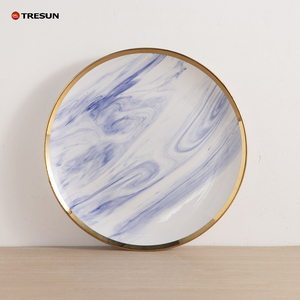 Vaisselle Ronde de Luxe pour Restaurant, Assiettes en Porcelaine Dorée et Blanche, Service de Dîner en Céramique pour Mariage, Assiettes et Bols - Product Image 4