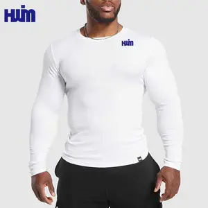 Factory Price Men's Athletic Workout Tee Shirt Gym Bodybuilding Sports Base Layer Long Sleeve Compression Shirts