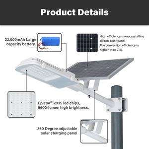 Farola LED Solar de 60W 100W 200W IP65 Impermeable, Alto Lumen, Alto CRI 90 para Uso en Carreteras ML-TYN-041L - Product Image 3