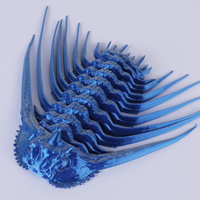 Figurines imprimées en 3D FDM de Trilobite Fossile Aimanté Kettneraspis, Mascotte de Dessin Animé, à Segments Mobiles, pour Collections et Éducation
