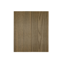 Planche de terrasse WPC carrée style moderne, grain de bois brossé, résistante aux fissures, imperméable, antidérapante, à clipser, pour extérieur et jardin, double verrouillage
