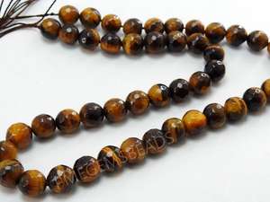 Cuentas de Cristal Facetadas de Ojo de Tigre Hechas a Mano, Esfera de 8mm, Color Marrón, para Fabricación de Joyería, Certificadas por Terceros, 14 Pulgadas, Tamaño del Orificio - Product Image 6