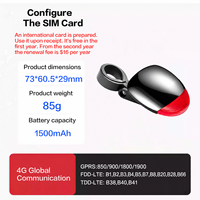 Feux arrière de vélo portables 4G GLONASS GSM mini étanches avec détection intelligente, localisation en temps réel, super lumineux et rechargeables pour la nuit