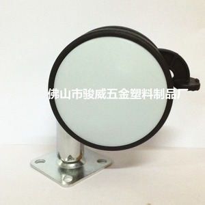 Modern Furniture Caster 82mm Diameter Flat Brake Zinc Alloy Plate Mount Rigid <b>with</b> Brake Eco-Friendly Polyurethane <b>Wheel</b> - Product Image 4