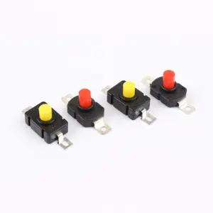 12*18MM Flashlight Switch 1.5A 250VAC Self Locking Patch Type Push Button Switch 2P-ON-OFF Small Switches