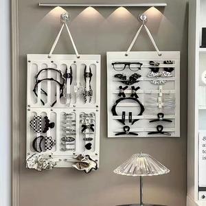 YY feutre suspendu support <span class=keywords><strong>de</strong></span> <span class=keywords><strong>bandeau</strong></span> personnalisé pince à cheveux organisateur support griffe pince cintre pour mur <span class=keywords><strong>de</strong></span> bureau à domicile - Product Image 1