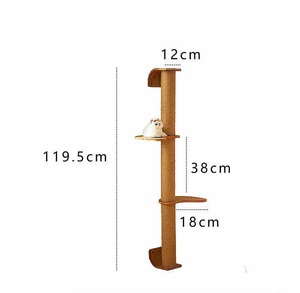 <strong>Cat</strong> <strong>Tree</strong> Wall Mounted Tall Scratching Post for Indoor <strong>Cats</strong> <strong>Climbing</strong> Tower Activity Wood <strong>Cat</strong> Wall Furniture - Product Image 5