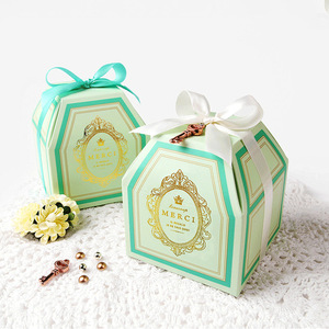 Wedding Souvenir <strong>Candy</strong> <strong>Box</strong> Favor Paper Packaging <strong>Box</strong> With Ribbon - Product Image 3