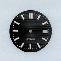 PP pour Nautilus Mod Cadran 30.5mm Lumineux Verdâtre pour NH35/36 Mouvements Pièces de Montre