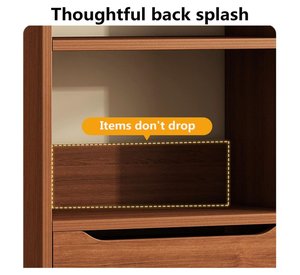 <span class=keywords><strong>Vitrina</strong></span> de librería <span class=keywords><strong>estrecha</strong></span> de 4 niveles de altura con cajón doble Exhibición de libros moderna Pantalla abierta para biblioteca/dormitorio/sala de estar - Product Image 4