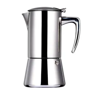 High Quality 304 Stainless Steel Electrical Moka Pot 4 to 6 Cups Espresso Coffee Maker Mocha Percolator