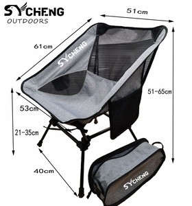 Portable Aluminum <b>Moon</b> <b>Chair</b> Lightweight Outdoor Folding <b>Camping</b> <b>Chair</b> with Side Pockets for Beach Garden and Hiking - Product Image 2