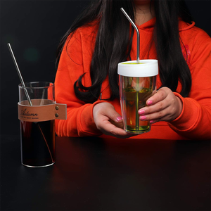 <span class=keywords><strong>Cannucce</strong></span> in Acciaio Inox 18/8 Ecologiche e Riutilizzabili, <span class=keywords><strong>Cannucce</strong></span> <span class=keywords><strong>Lunghe</strong></span> per Bevande, Lavabili in Lavastoviglie, con Logo Personalizzato - Product Image 5