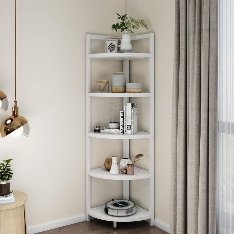 Triangular Report Triangular Corner Storage Cabinet with Shelf Minimalist Modern Design ...