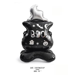 Decoraciones de Fiesta al por Mayor, Globos de Papel de Aluminio con Letras de Feliz Halloween, Pancarta de Calabaza y Araña, Globos de Halloween - Product Image 4