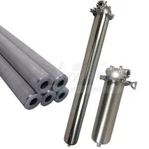 Food grade SS304 stainless steel water filter housings 20 inch with stainless steel single cartridge filter 5 microns