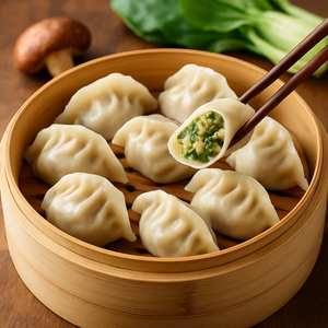 Dumplings de Cebollino y Huevo Sanquan (Jiaozi), Bocadillo Chino de Trigo para Mercados Globales - Product Image 5