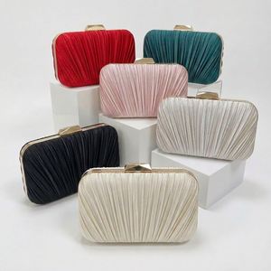 <b>Hot</b> Selling Promotional Luxury Women Shoulder <b>Bags</b> Banquet <b>Bags</b> Pleated Fashionable Chain Crossbody <b>Bags</b> Bulk Wholesale - Product Image 1