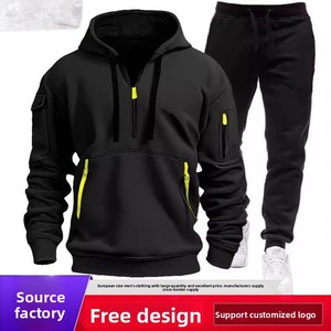 Felpa con Cappuccio Sportiva da <span class=keywords><strong>Uomo</strong></span> Autunno/Inverno in Poliestere/Cotone con Zip e Tasche Multiple, <span class=keywords><strong>Outlet</strong></span> di Fabbrica - Product Image 2