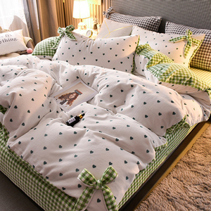 Sang Trọng Vua Kích Thước Trọng Lượng Nhẹ Có Thể Đảo Ngược In Flannel Giường Ngủ Comforter Quilt Cover Bộ Đồ Giường Bộ 4 Miếng - Product Image 1