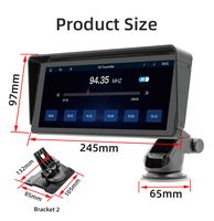 BQCC Monitor Portátil Inalámbrico Carplay con Pantalla HD de 10.26 Pulgadas, 2 Soportes, Radio, Android Auto, FM, AM, RDS, Reproductor Multimedia para Automóvil