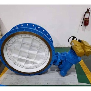 Válvula de mariposa eléctrica D943H-6C DN1000 resistente a altas temperaturas para ventilación de hornos de fundición - Product Image 2