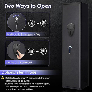 Lớn Dài Súng Lưu Trữ An Toàn Cho Trong Nước Tủ 5 Súng Và 2 Súng Vân Tay Sinh Trắc Học Mật Khẩu Hộp Chế Độ Im Lặng - Product Image 6