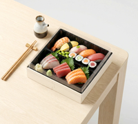 Boîtes à lunch en bois de bambou recyclables 750 ml, style japonais, chauffantes, avec accessoires, pour cadeaux de mariage, motifs éléphant et oiseau
