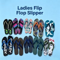 Modèle FLX024 à 0,48 $ – Stock en gros du Vietnam prêt à l'emploi – Sandales de plage fantaisie pour femmes avec de nombreux imprimés