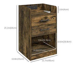 Mesita <span class=keywords><strong>de</strong></span> noche con estación <span class=keywords><strong>de</strong></span> carga y luces LED, mesita <span class=keywords><strong>de</strong></span> noche con 2 tomas <span class=keywords><strong>de</strong></span> corriente CA y USB, <span class=keywords><strong>mesa</strong></span> auxiliar con <span class=keywords><strong>estante</strong></span> <span class=keywords><strong>de</strong></span> almacenamiento, 2 - Product Image 5