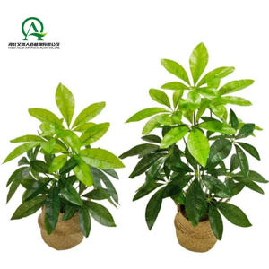 Feuillage Artificiel Feuille Verte Arbre Plantes <span class=keywords><strong>Sans</strong></span> Bonsaï En <span class=keywords><strong>Pot</strong></span> pour Home Office Party Garden Room Porche Porte D'entrée Décoration - Product Image 4