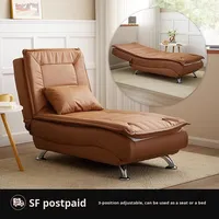 Sofá Cama Plegable Moderno para Dormitorio Individual, Multifuncional, para Balcón, Tapizado en Tela, Alta Comodidad, para Apartamentos Pequeños 1