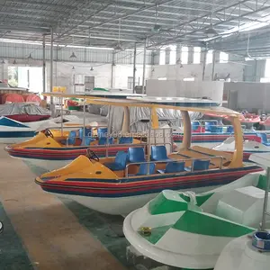Barco elétrico de remo, oem atacado oceano pedal de barco de pesca barco com fibra de vidro china parque aquático esportes