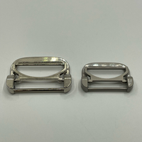 Gesper Logam Lengkung Perak Eco Polished Anti-Karat, Gesper Geser yang Dapat Disesuaikan untuk Aksesoris Tas Ransel, Tas Tangan, dan Gaun