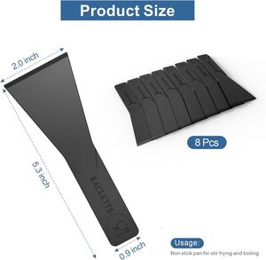 <span class=keywords><strong>Raclette</strong></span> en nylon grattoir pour poêles antiadhésives, ensemble d'ustensiles de cuisson, mini spatule grattoir pour fromage, crêpes, cuisson, pâtisserie. - Product Image 2