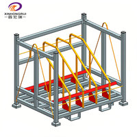 Fabriqué en Chine, étagère de stockage et de transport en acier au carbone à 5 niveaux, palette, manutention, étagère empilable, durable, résistant à la rouille