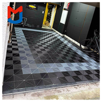 Tapis ventilés antidérapants en PP robustes carreaux de sol de garage en plastique imbriqués pour parquet de détail de voiture d'atelier d'entrepôt