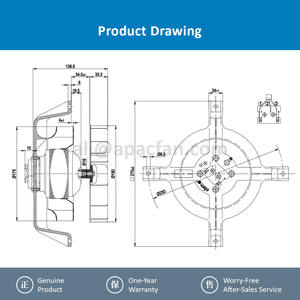 Ventilador Centrífugo de Refrigeración ebmpapst R2E180-AH05-06 230VAC 115/155W 0.51/0.68A 2600/2850RPM 180mm OEM/ODM - Product Image 4