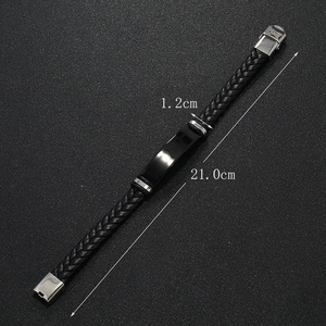 Huanming Woven Pu Leather Bracelet Multi Color <b>Magnetic</b> <b>Clasp</b> Unisex Jewelry Gift - Product Image 4