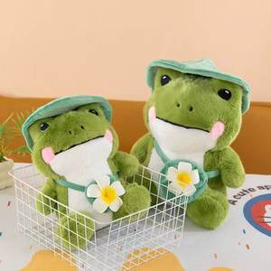 Nuovo Simpatico Peluche a Forma di Rana con Cappello, Super Morbido con Imbottitura in Cotone PP, Antistress, Disponibile in Taglie Grandi e Piccole, Regalo per Bambini - Product Image 4