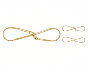 Chaîne de taille élastique en alliage d'acier plaqué or pour femme, bijou de corps simple, longueur standard, pour usage quotidien - Product Image 1